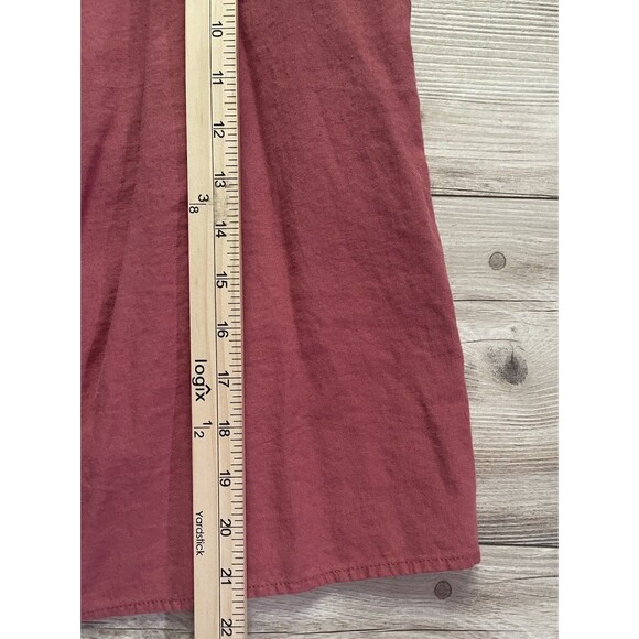 Eco Threads Women's Ruffle Sleeve Linen Blend Mauve Square Neck Tank Size M - Picture 5 of 6